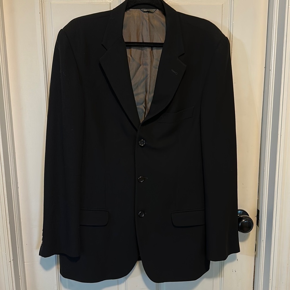 Banana republic, Italian wool suit, jacket, black size 42S